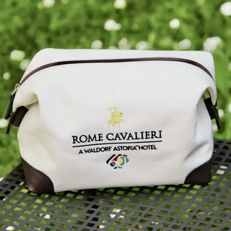 Rome Cavalieri branded washbag made in Italy