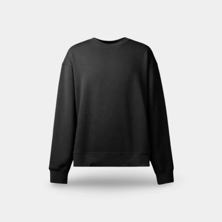 Black crewneck sweatshirt made in Italy