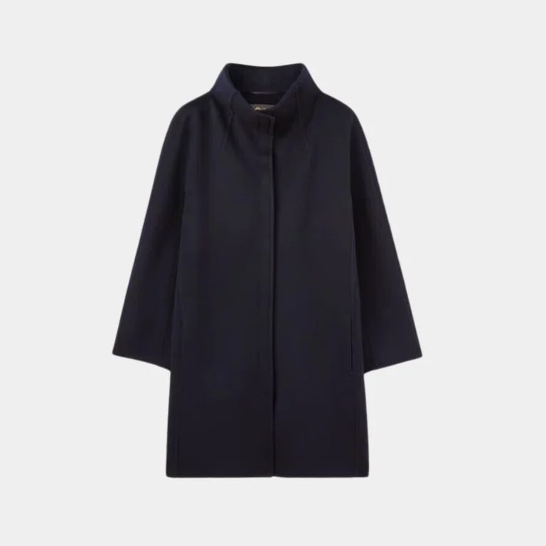 Navy wool coat made in Italy