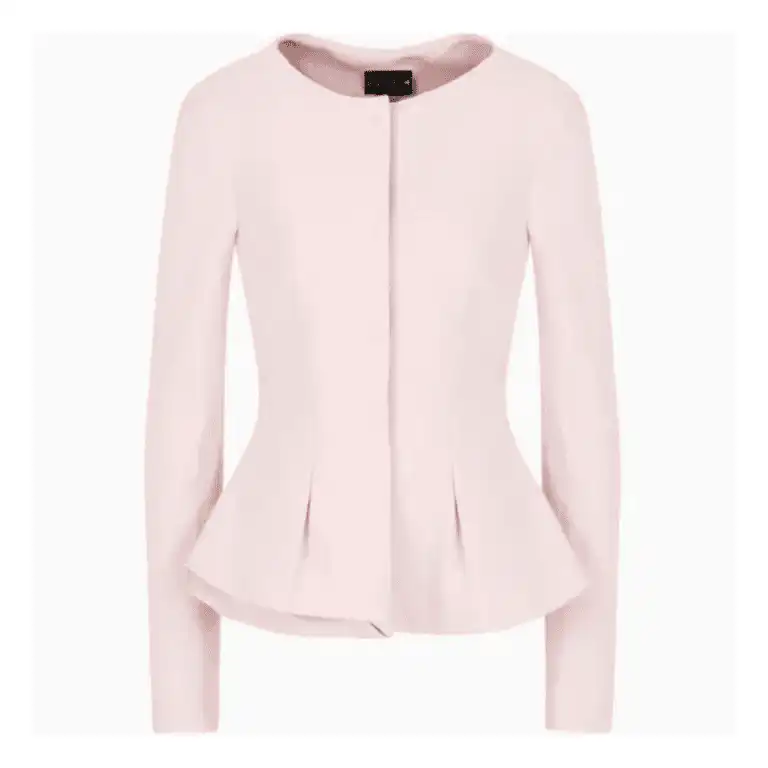 Pale pink peplum blazer made in Italy