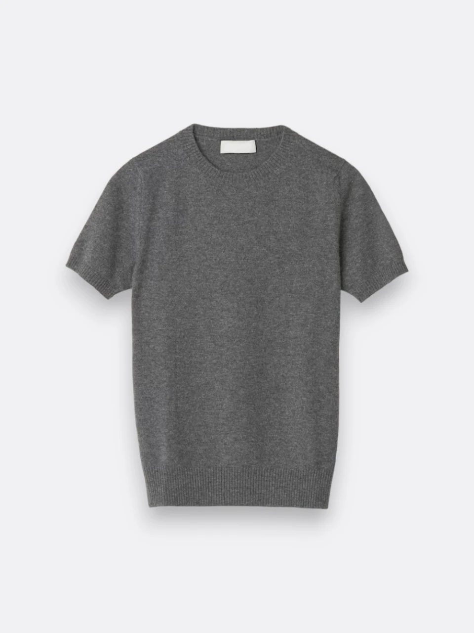 Grey cashmere knit t-shirt made in Italy for Cashmear