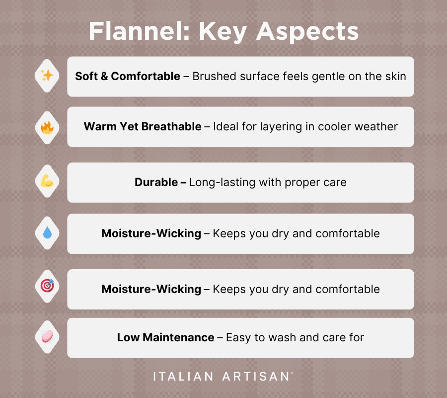 key aspects of flannel fabric