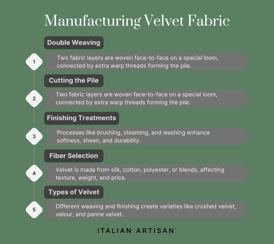 manufacturing velvet fabric