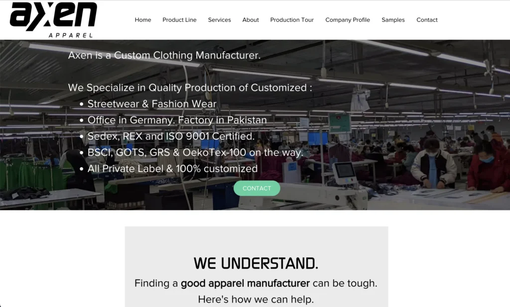axen apparel website; streetwear manufacturer