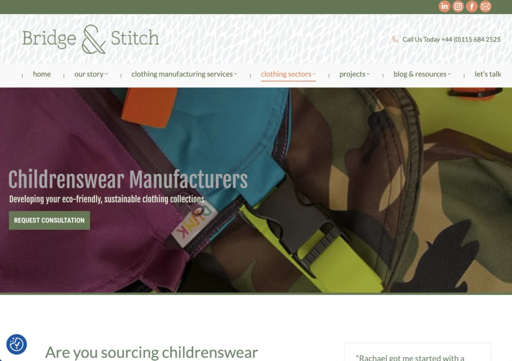 bridge & stitch website