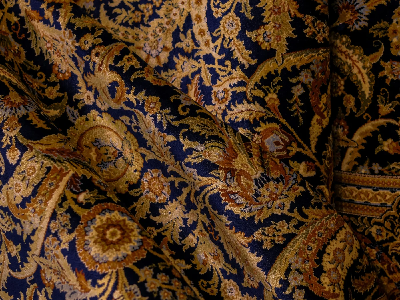 Silky patterned fabric