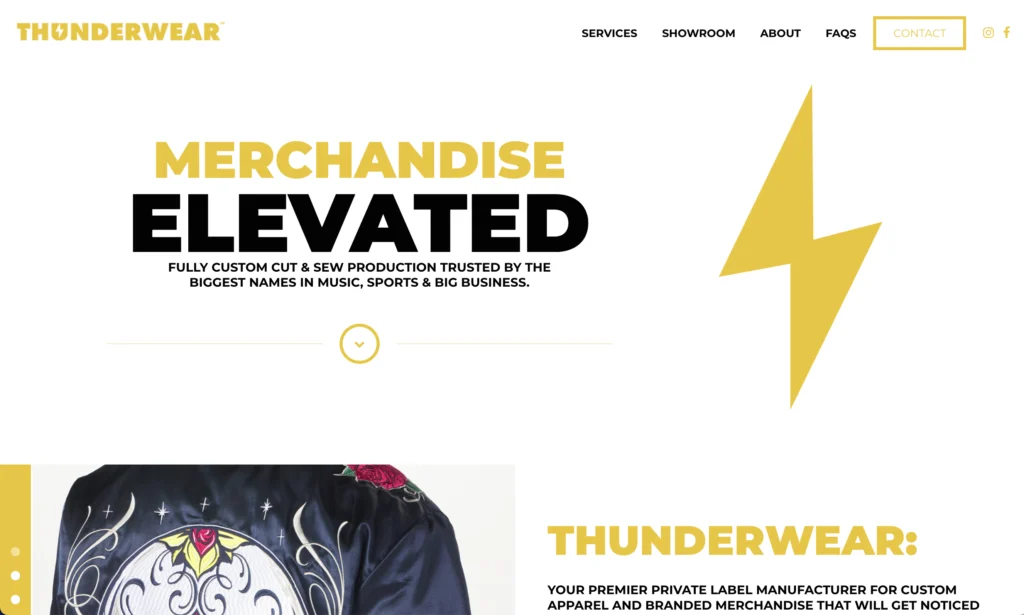 Thunderwear Website; streetwear manufacturer