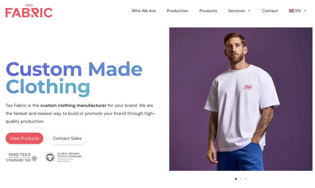 too fabric website