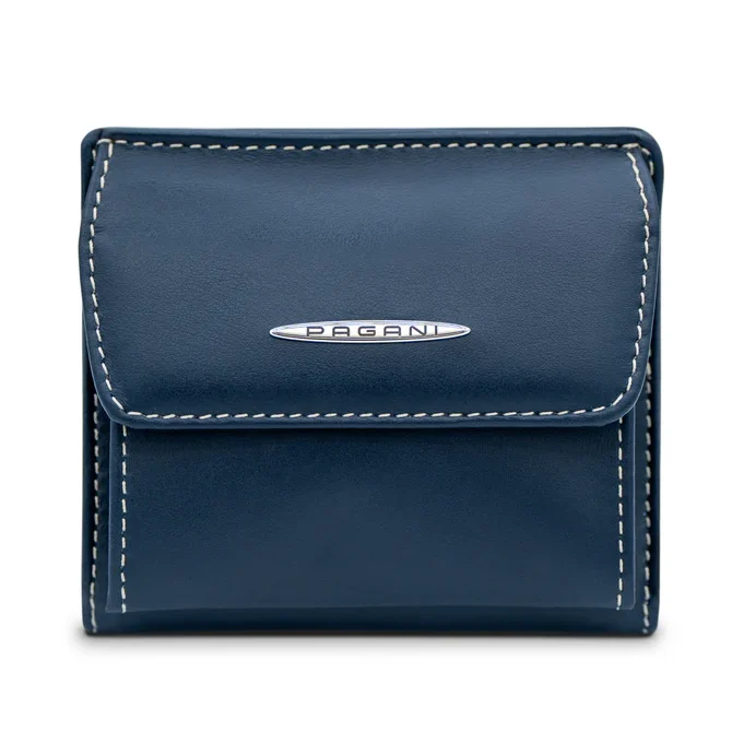 blue leather wallet