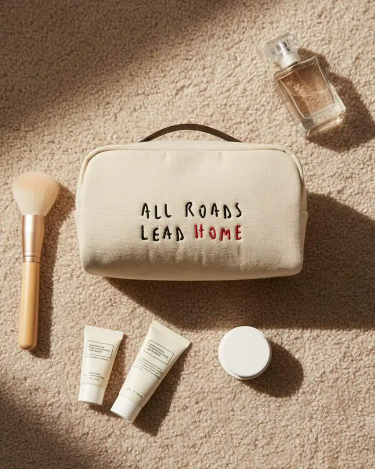 Engel and Völkers All Roads Lead Home beauty case with travel products, a gift set made in Italy