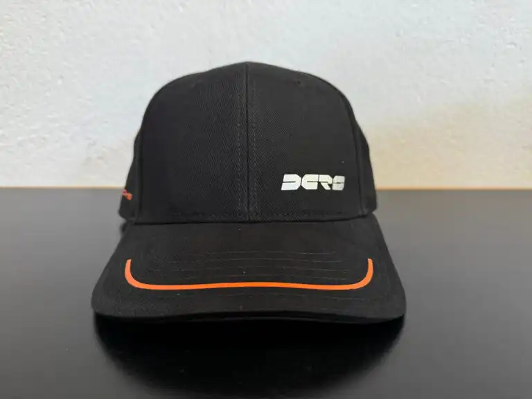 Iron Lynx black cap with an embroidered logo made in Italy