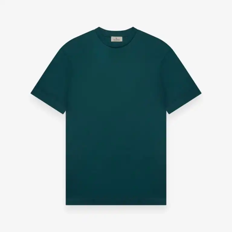 Green cotton t-shirt made in Italy