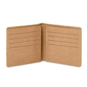 beige leather wallet