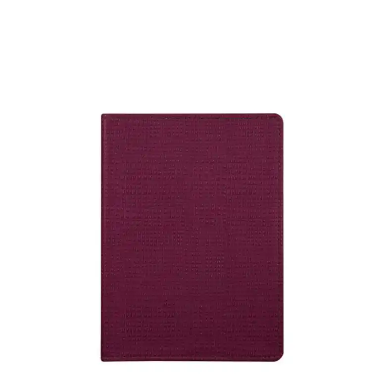 Burgundy leather passport holder made in Italy