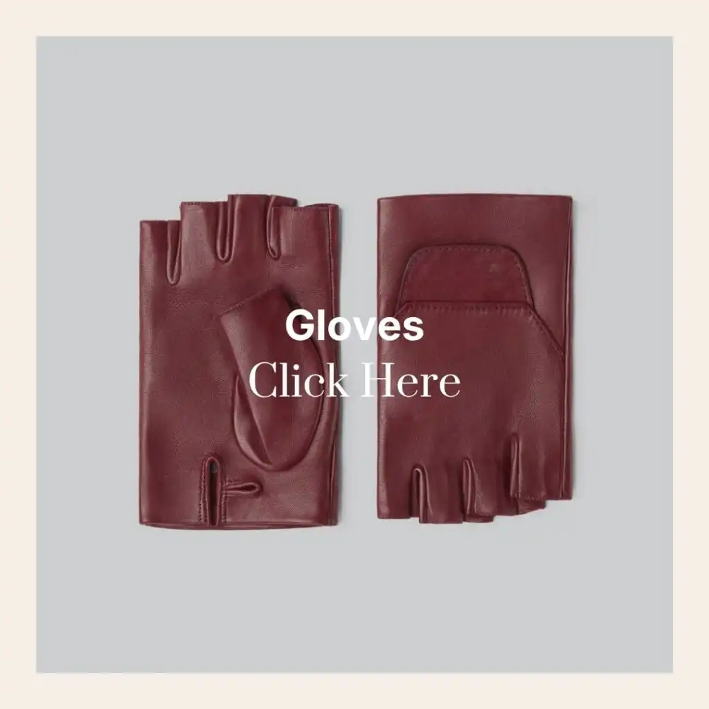 luxury red leather gloves