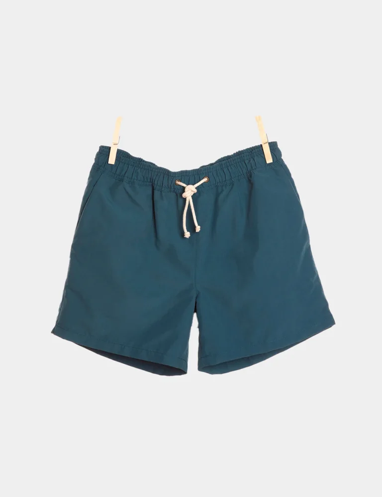 Teal swim shorts made in Italy