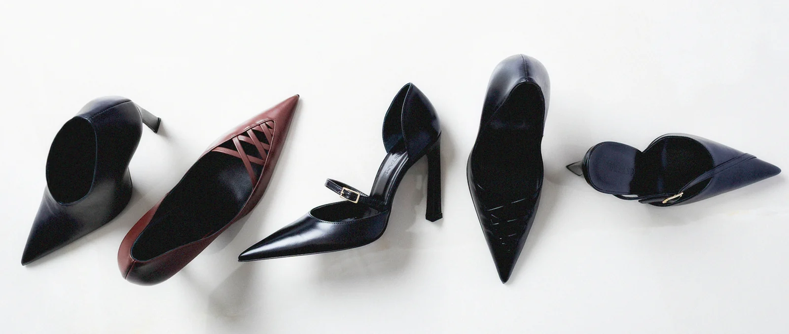Hagelstam pumps in black, burgundy and navy leather, made in Italy with Italian Artisan