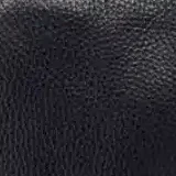 Close-up of pebbled black calf leather