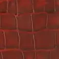 Close-up of red croc leather